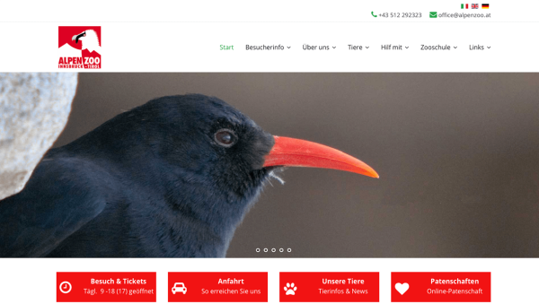 Website für ALPENZOO